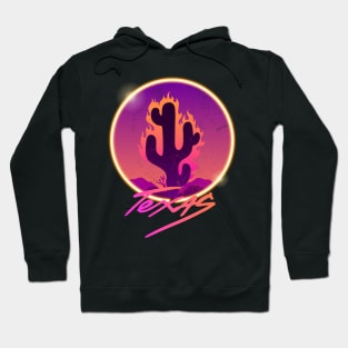 Texas burning Cactus Hoodie